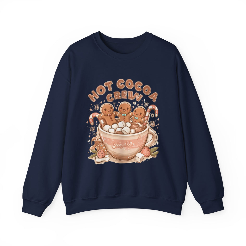 Hot Cocoa Crew Sweatshirt — Cute Gingerbread Mug Holiday Pullover