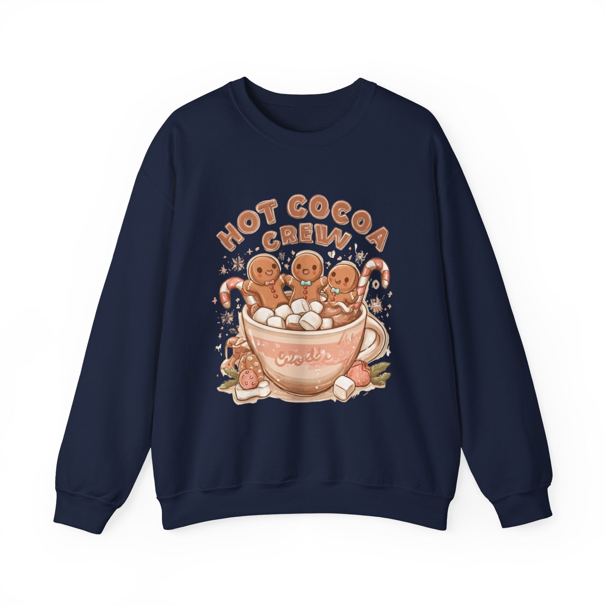 Hot Cocoa Crew Sweatshirt — Cute Gingerbread Mug Holiday Pullover
