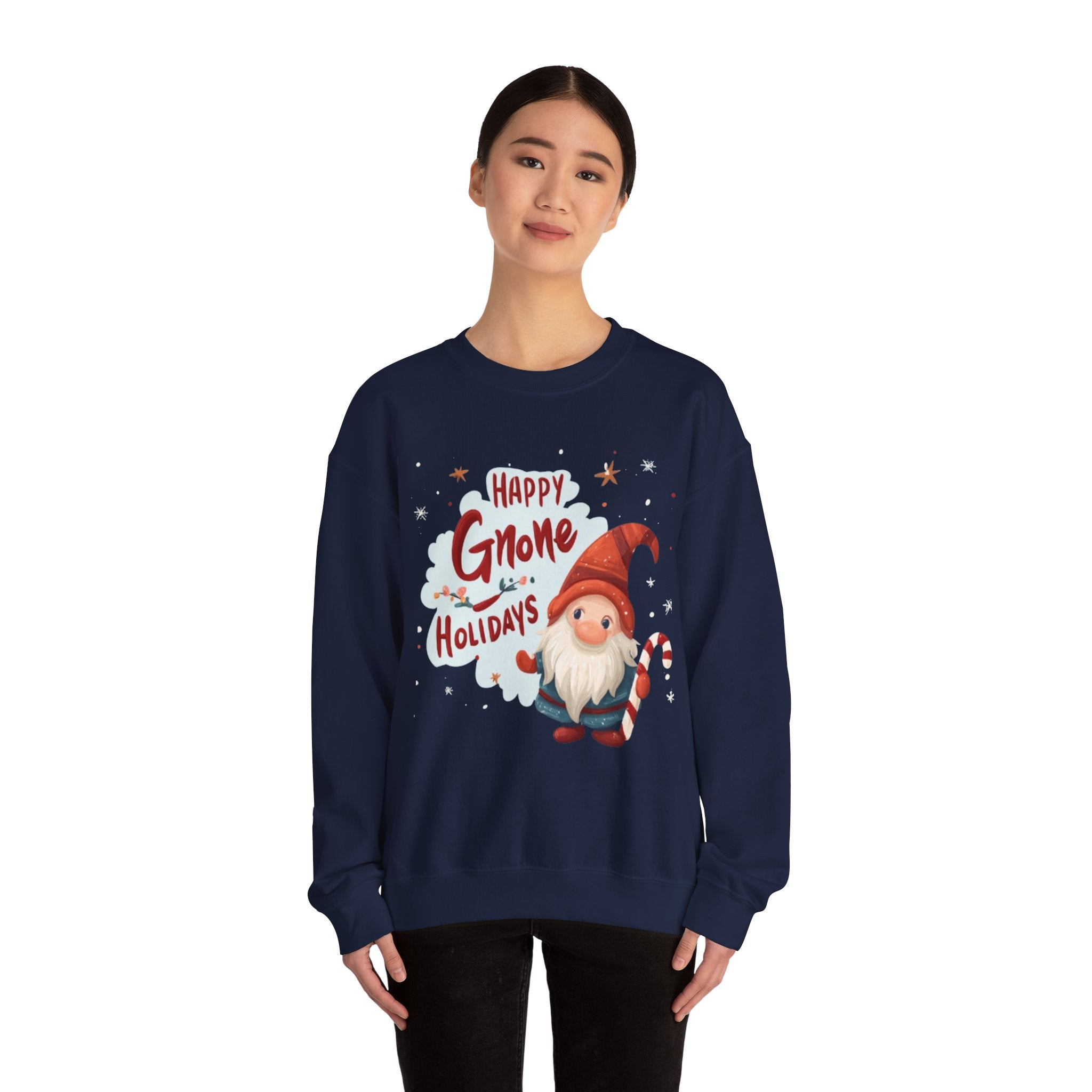 Happy Gnome Holidays Sweatshirt — Cute Christmas Gnome Holiday Crewneck