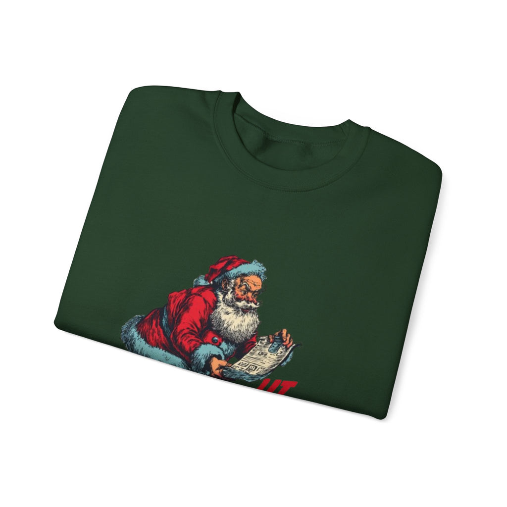 Christmas Sweatshirt - Vintage Santa "I’m Checking Twice" Holiday Crewneck