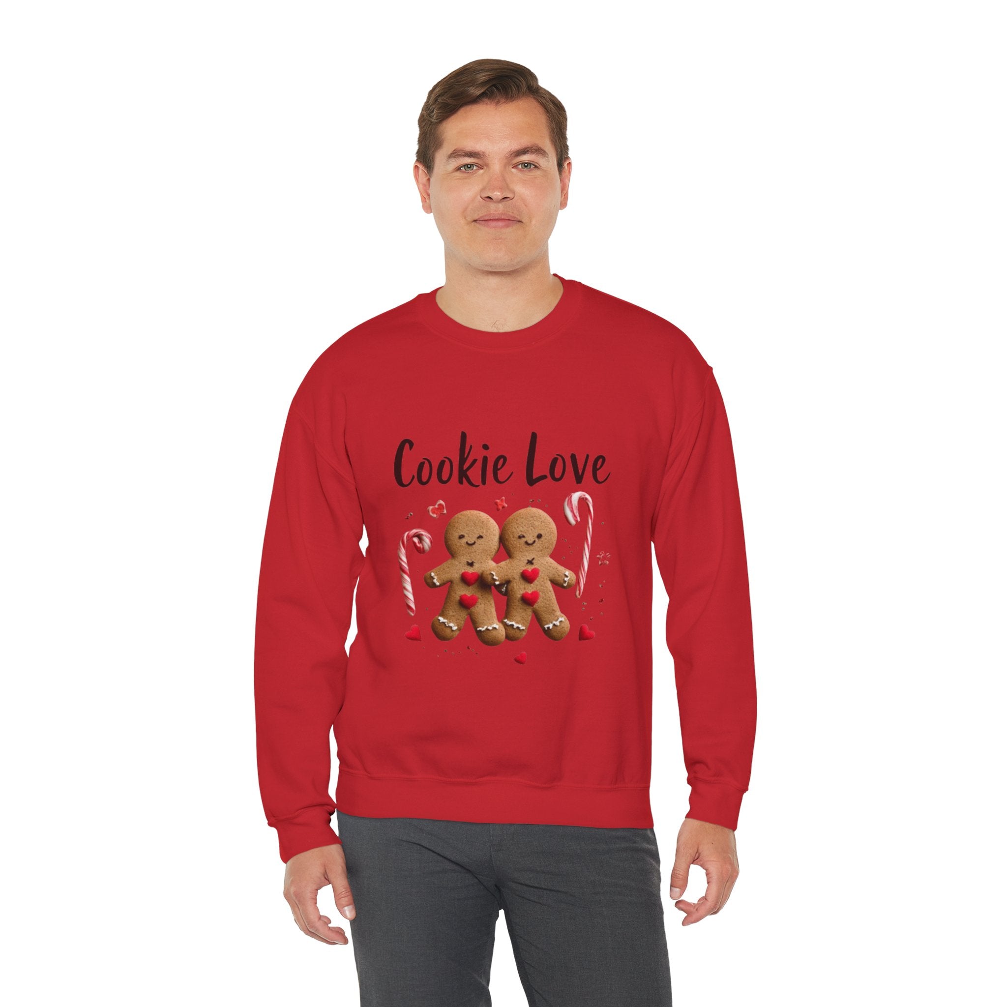 Cookie Love Sweatshirt — Cute Gingerbread Couple Holiday Crewneck