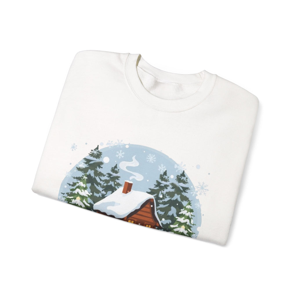 Christmas Cabin Sweatshirt – "Home for Christmas" Cozy Holiday Crewneck