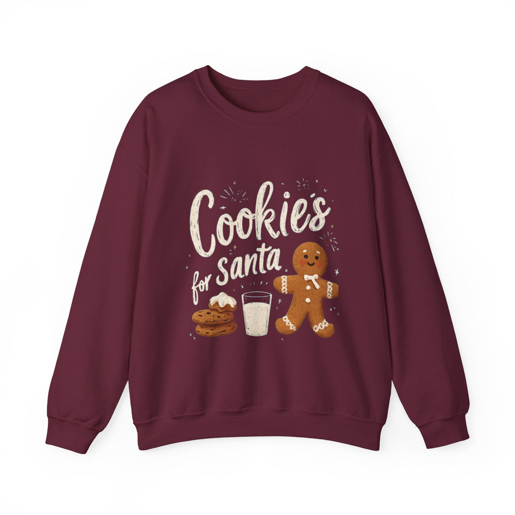 Cookies for Santa Sweatshirt — Christmas Gingerbread Holiday Crewneck