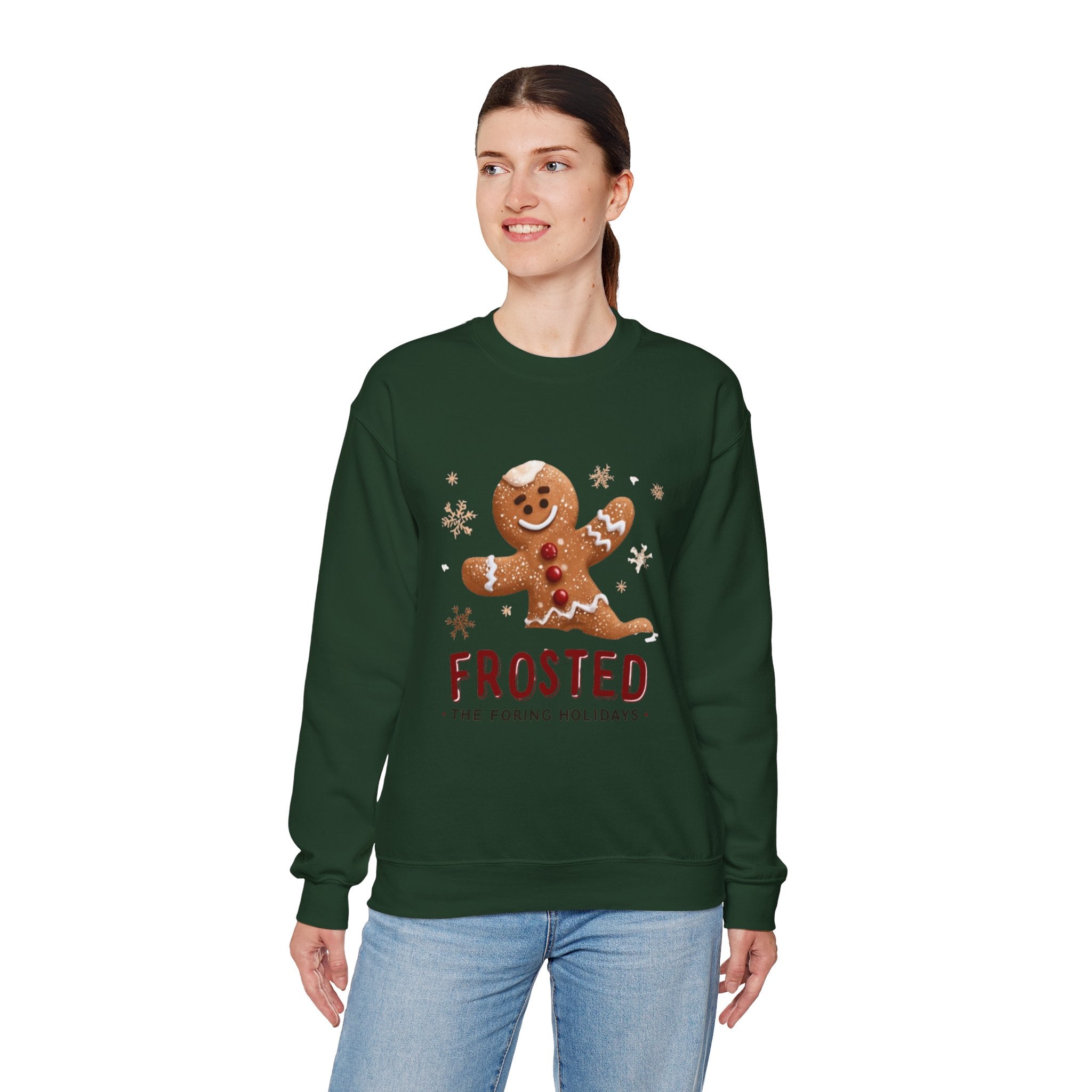 Gingerbread 'Frosted' Holiday Sweatshirt — Cute Christmas Cookie Crewneck