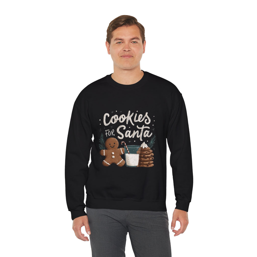 Cookies for Santa Sweatshirt — Christmas Gingerbread Holiday Crewneck