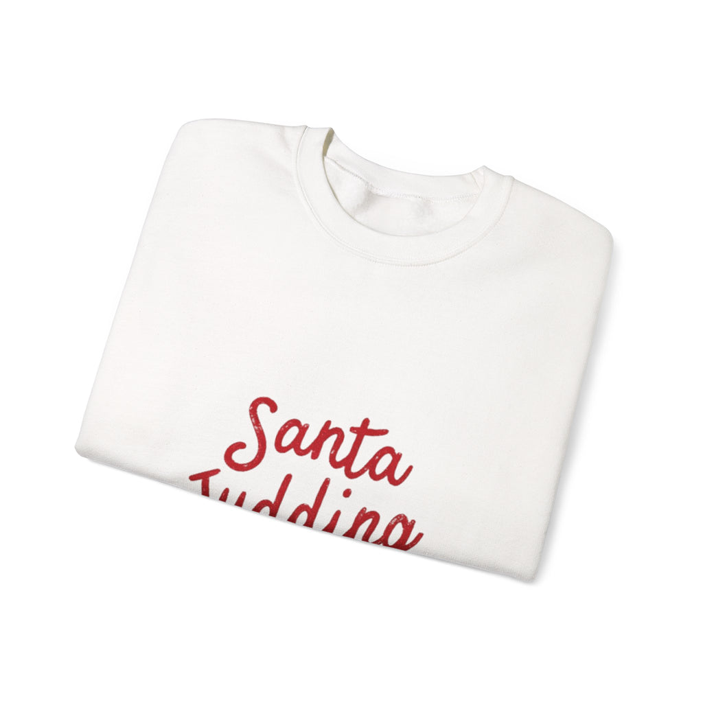 Santa Judging Crewneck Sweatshirt — Funny Christmas Holiday Sweatshirt ("Santa Judging, Stop Me")