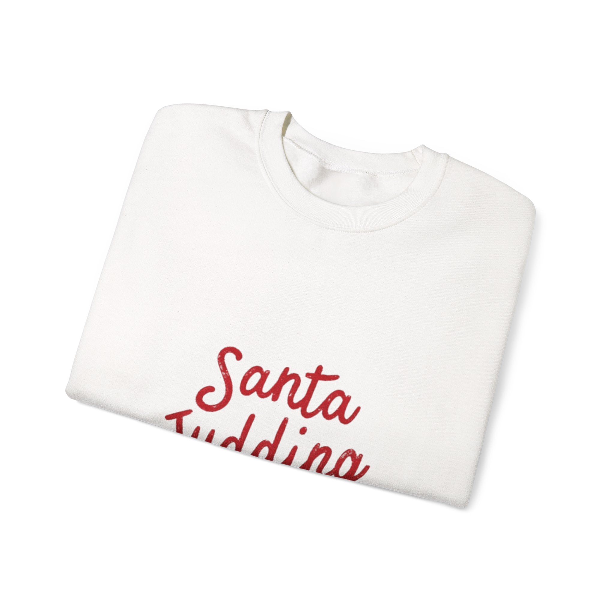 Santa Judging Crewneck Sweatshirt — Funny Christmas Holiday Sweatshirt ("Santa Judging, Stop Me")