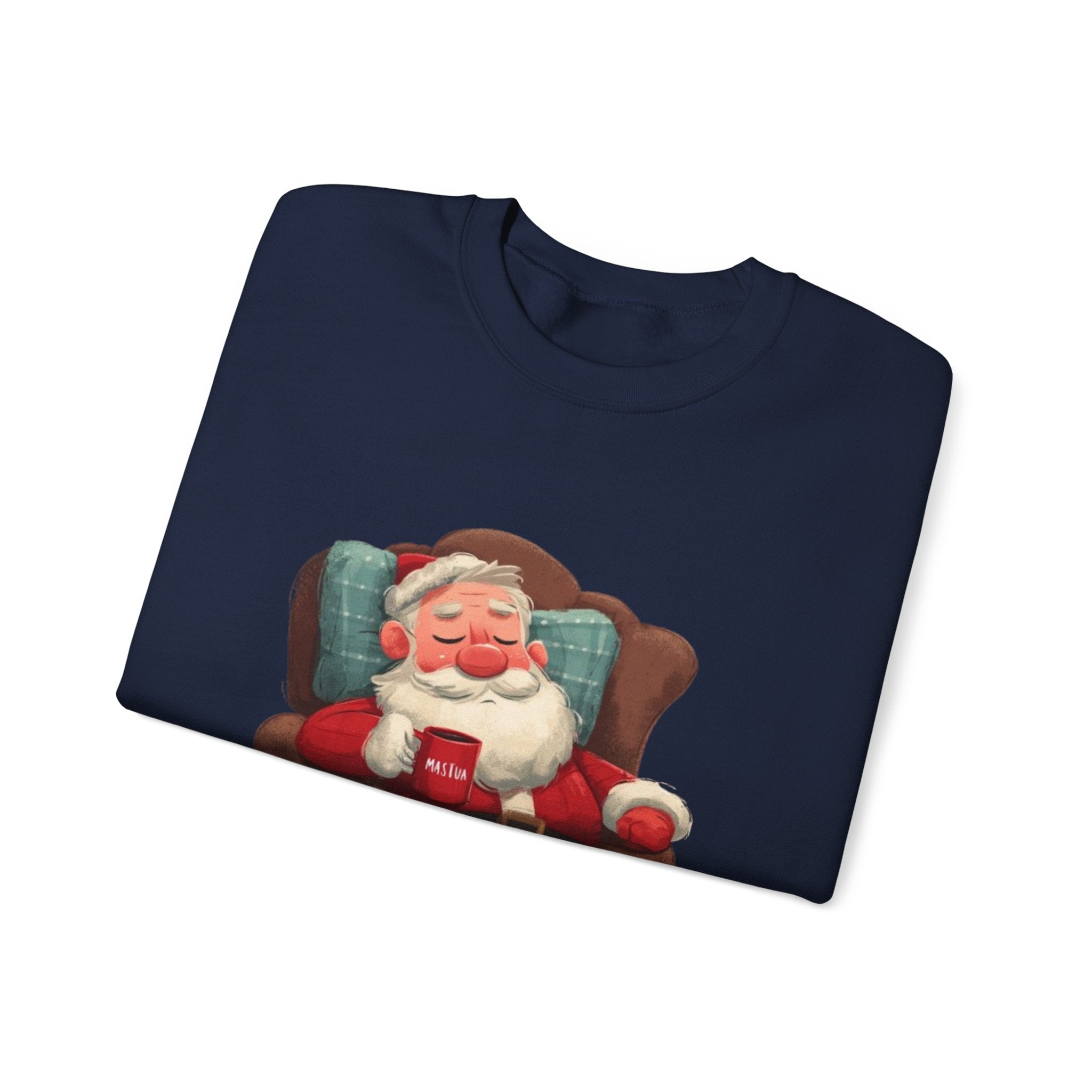 Crewneck Sweatshirt — "Resting Claus Face" Santa Holiday Graphic