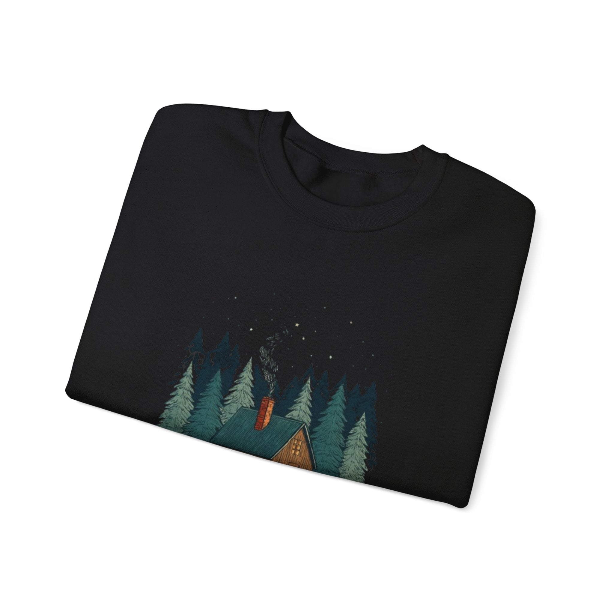 Cabin in the Pines Sweatshirt — 'Christmas at Home' Cozy Holiday Crewneck