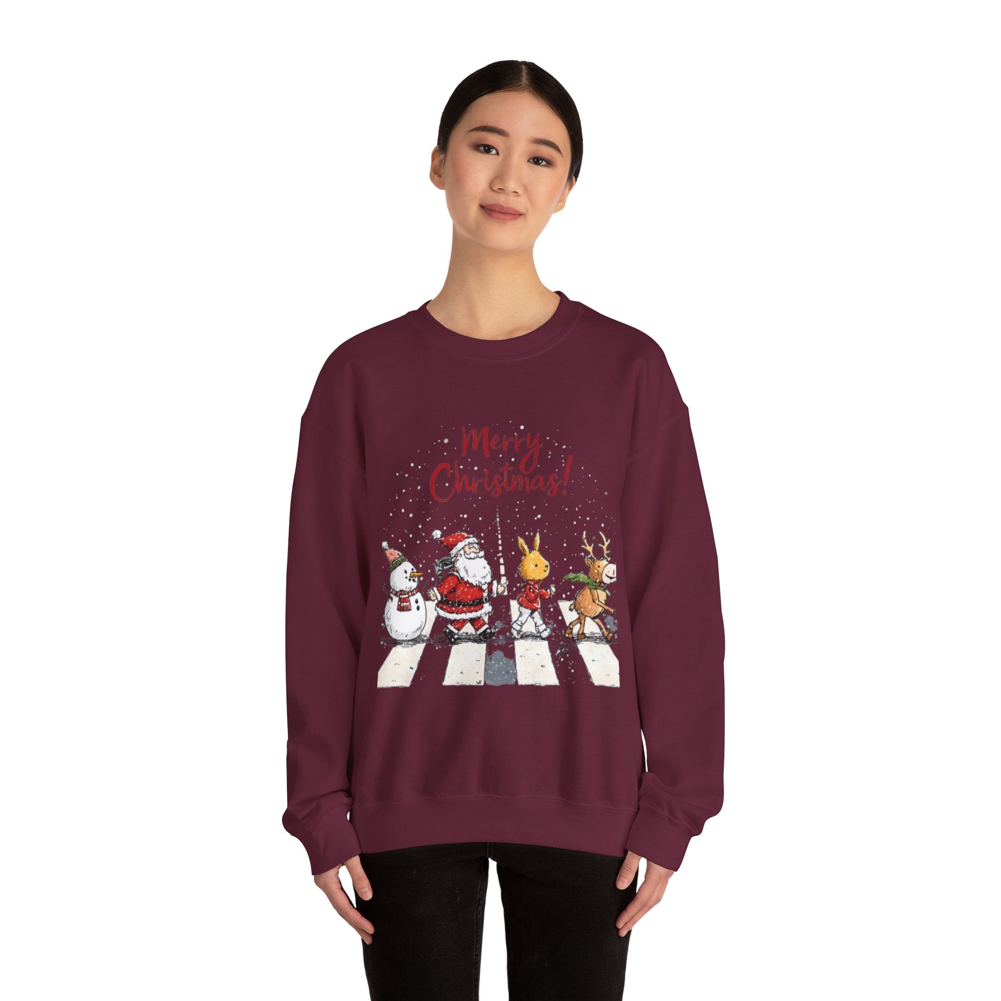 Christmas Crewneck Sweatshirt - 'Merry Christmas' Holiday Parade Design