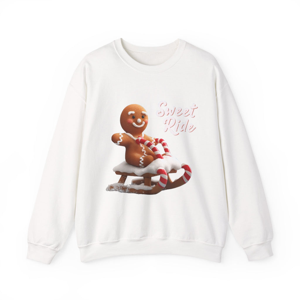 Gingerbread Sled Sweatshirt — "Sweet Ride" Holiday Crewneck