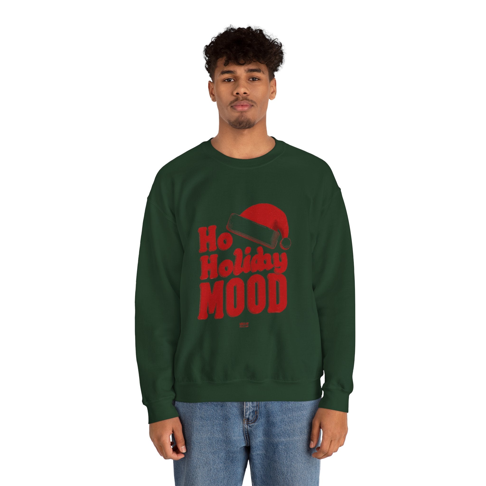 Holiday Mood Sweatshirt — 'Ho Holiday Mood' Christmas Crewneck