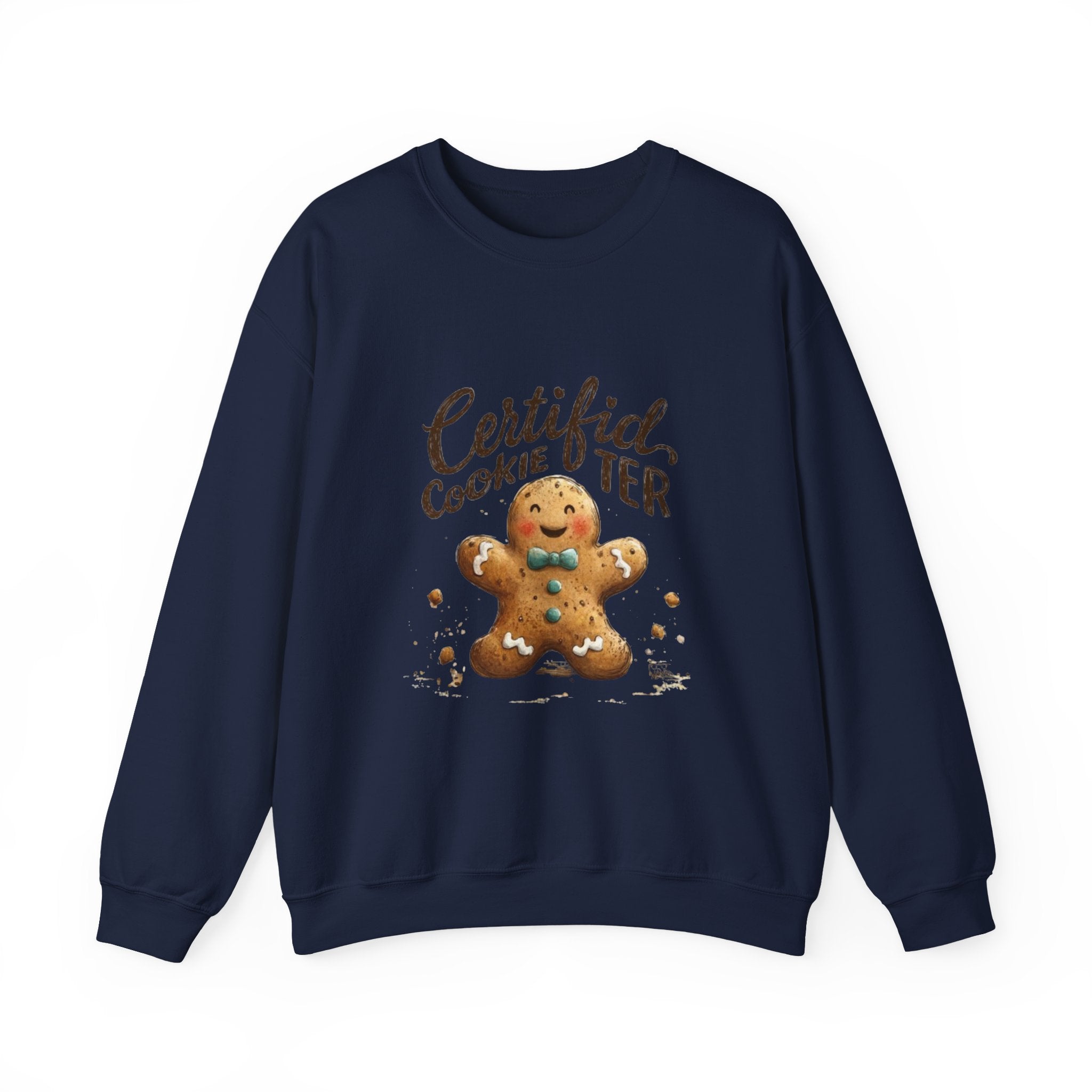 Crewneck Sweatshirt - "Certified Cookie Tester" Gingerbread Holiday Sweater