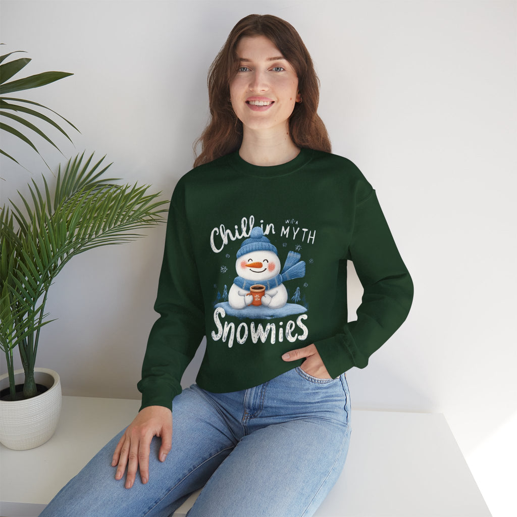 Snowman Sweatshirt — "Chillin' With My Snowmies" Cozy Winter Crewneck