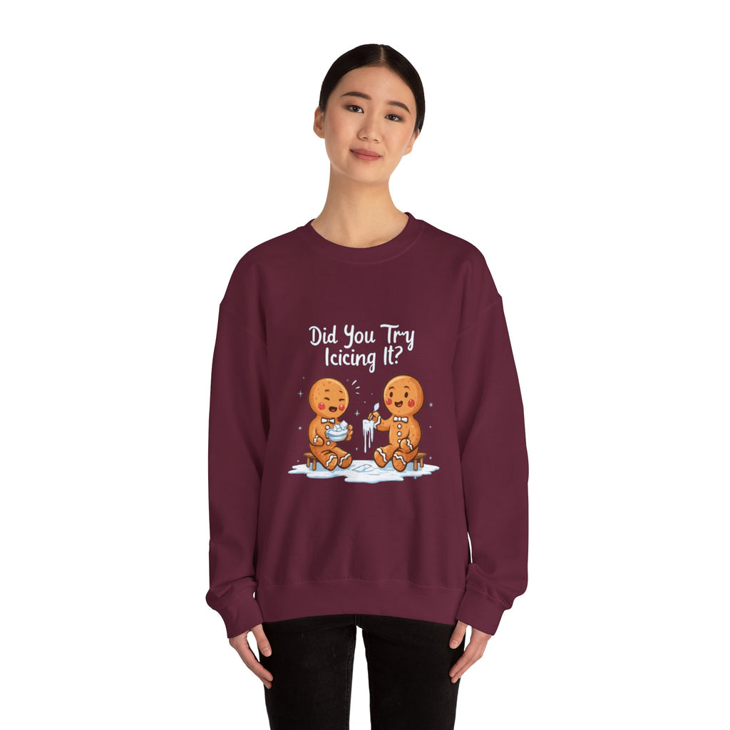 Gingerbread Friends "Did You Try Icing It?" Crewneck Sweatshirt