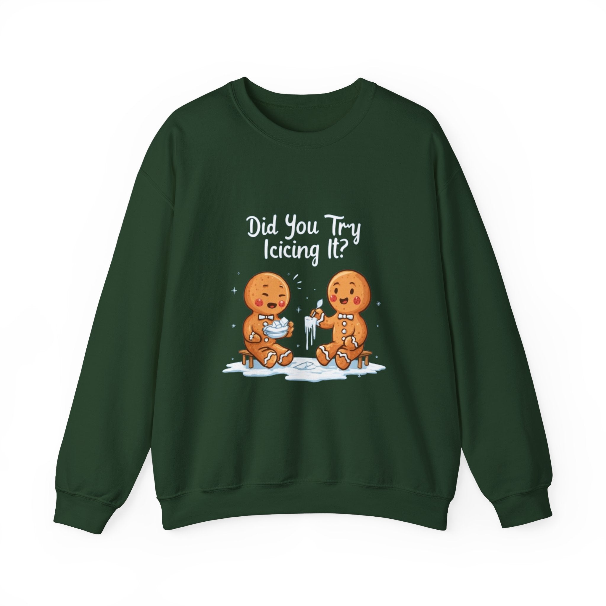 Gingerbread Friends "Did You Try Icing It?" Crewneck Sweatshirt