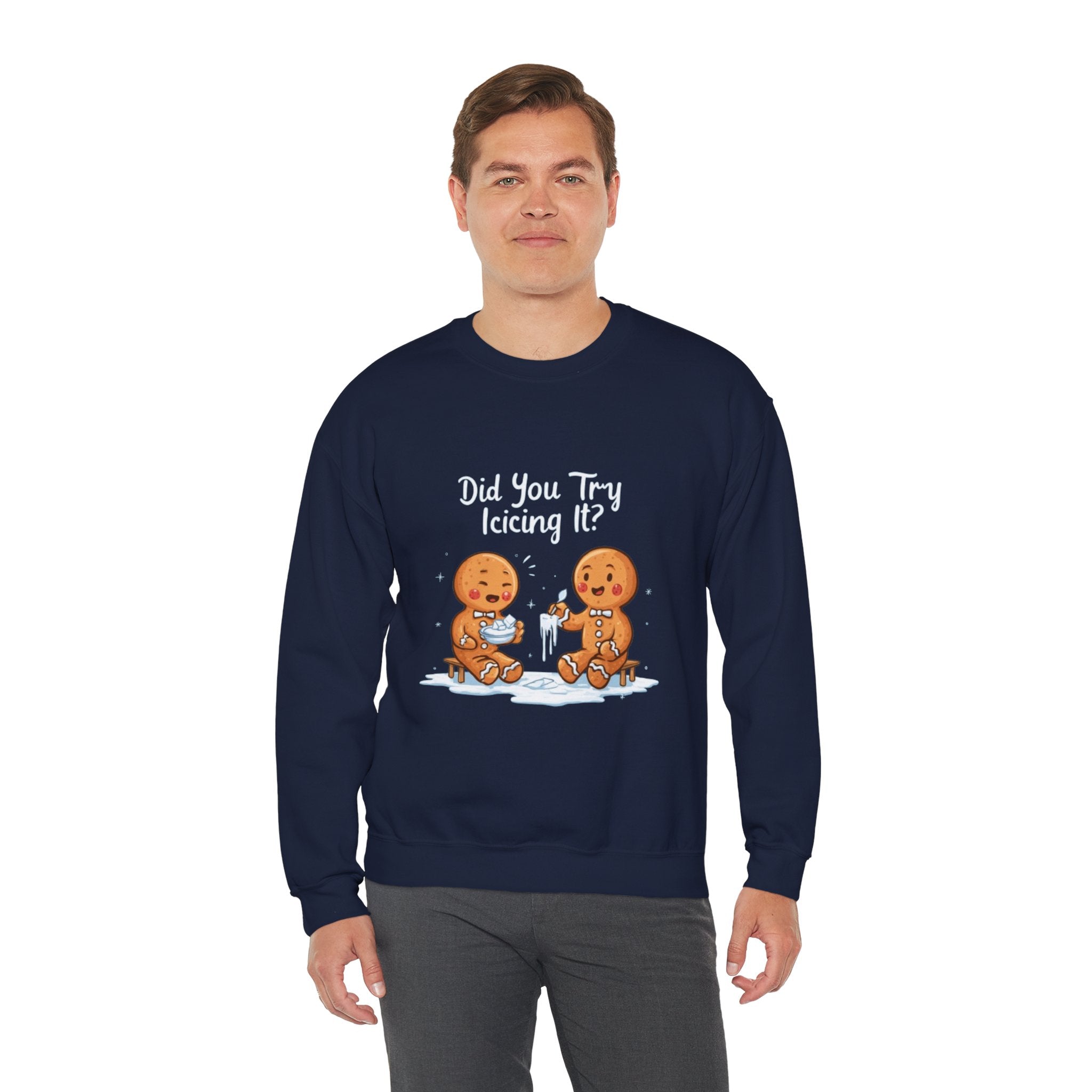 Gingerbread Friends "Did You Try Icing It?" Crewneck Sweatshirt