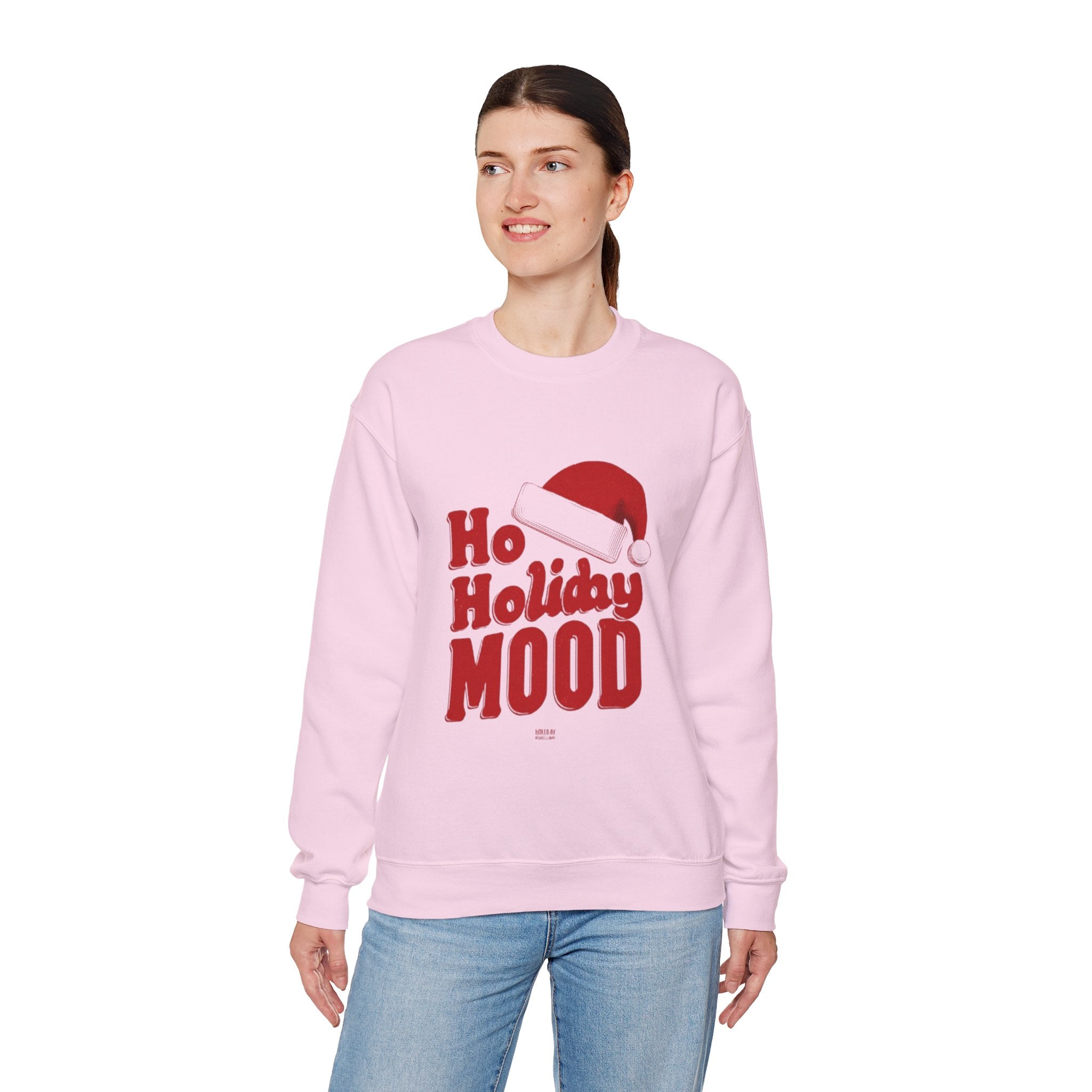 Holiday Mood Sweatshirt — 'Ho Holiday Mood' Christmas Crewneck