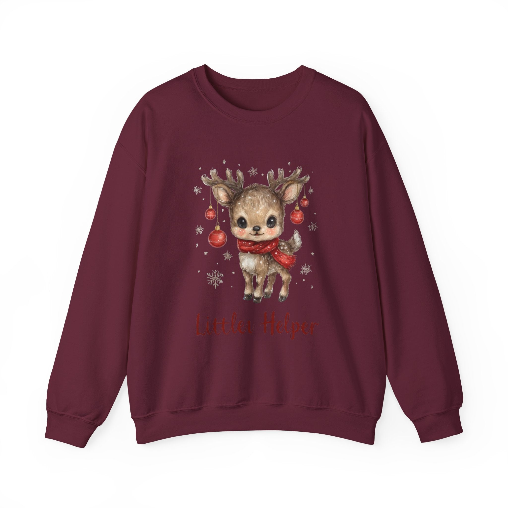 Cute Reindeer 'Little Helper' Sweatshirt – Kids Christmas Crewneck