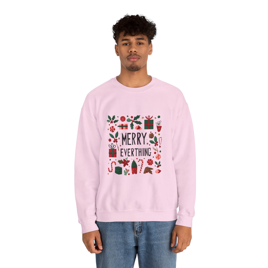 Merry Everything Sweatshirt — Holiday Graphic Crewneck