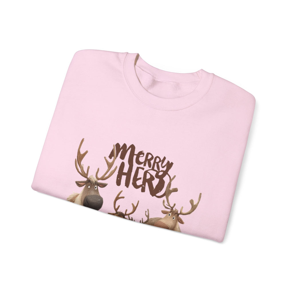 Merry Herd Reindeer Crewneck Sweatshirt