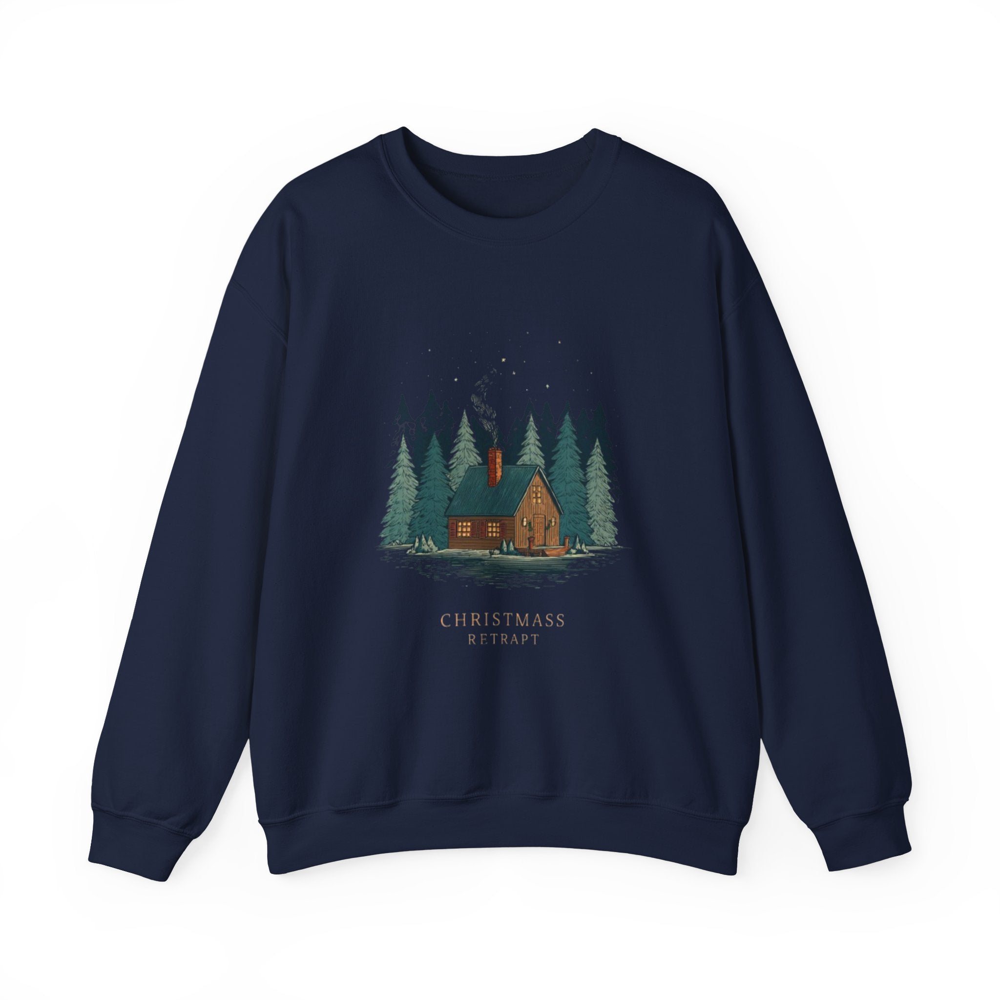Cabin in the Pines Sweatshirt — 'Christmas at Home' Cozy Holiday Crewneck