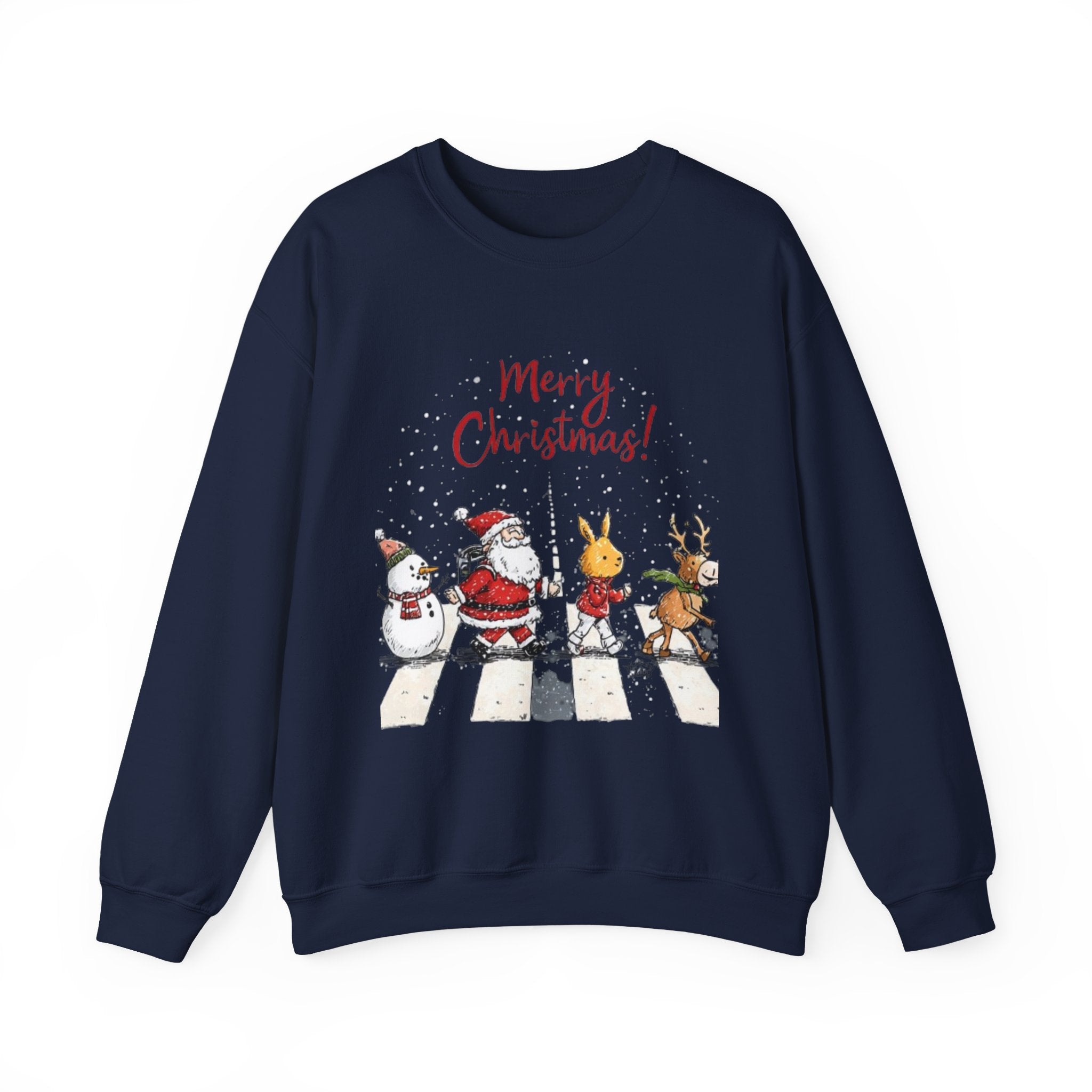 Christmas Crewneck Sweatshirt - 'Merry Christmas' Holiday Parade Design