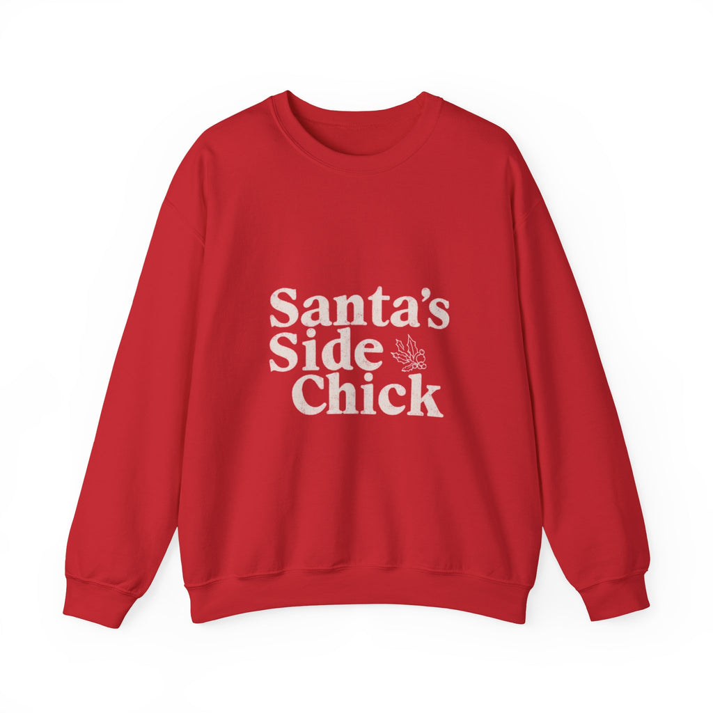 Crewneck Sweatshirt — "Santa's Side Chick" Holiday Graphic Pullover