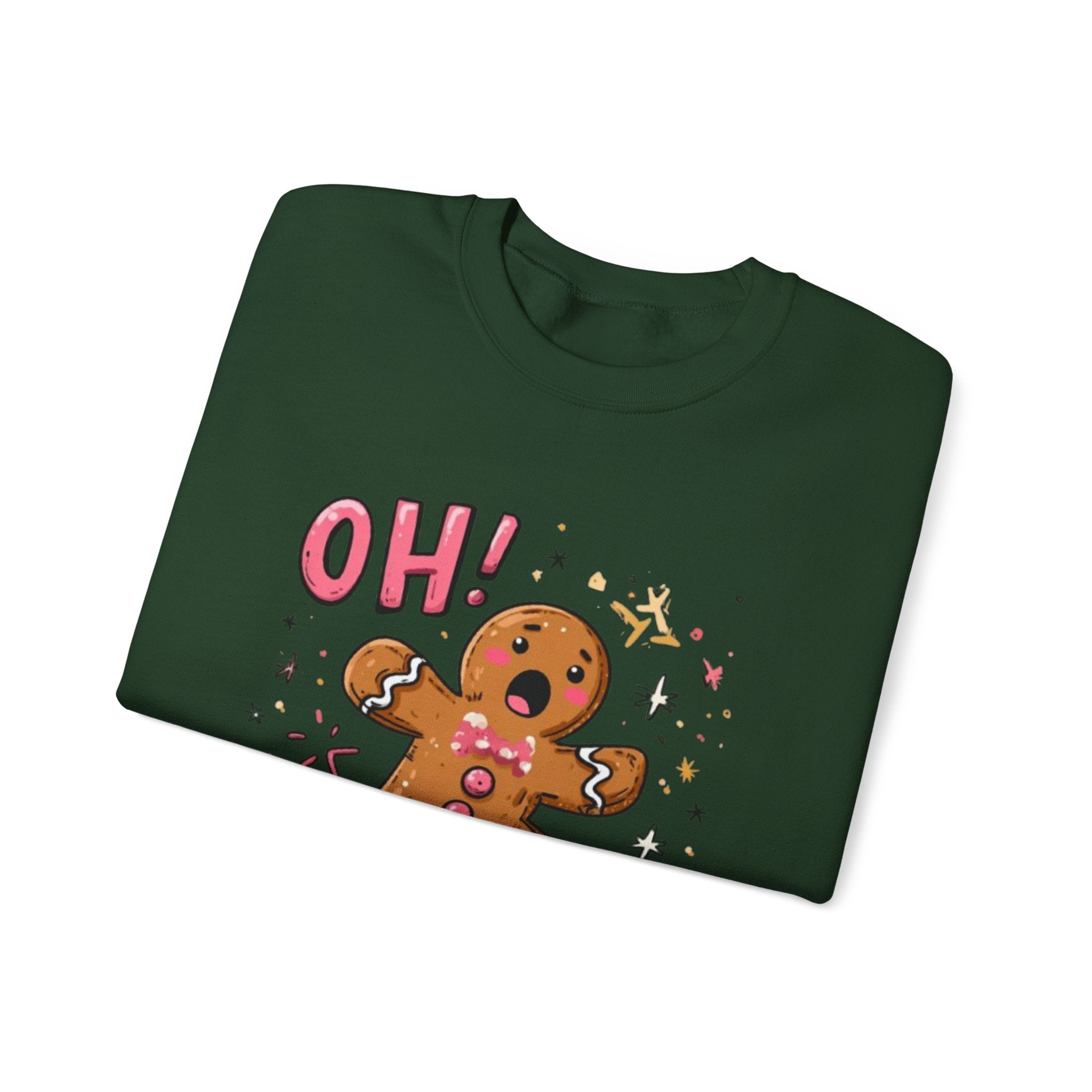 Gingerbread "Oh! Snap!" Crewneck Sweatshirt — Funny Holiday Christmas Sweater