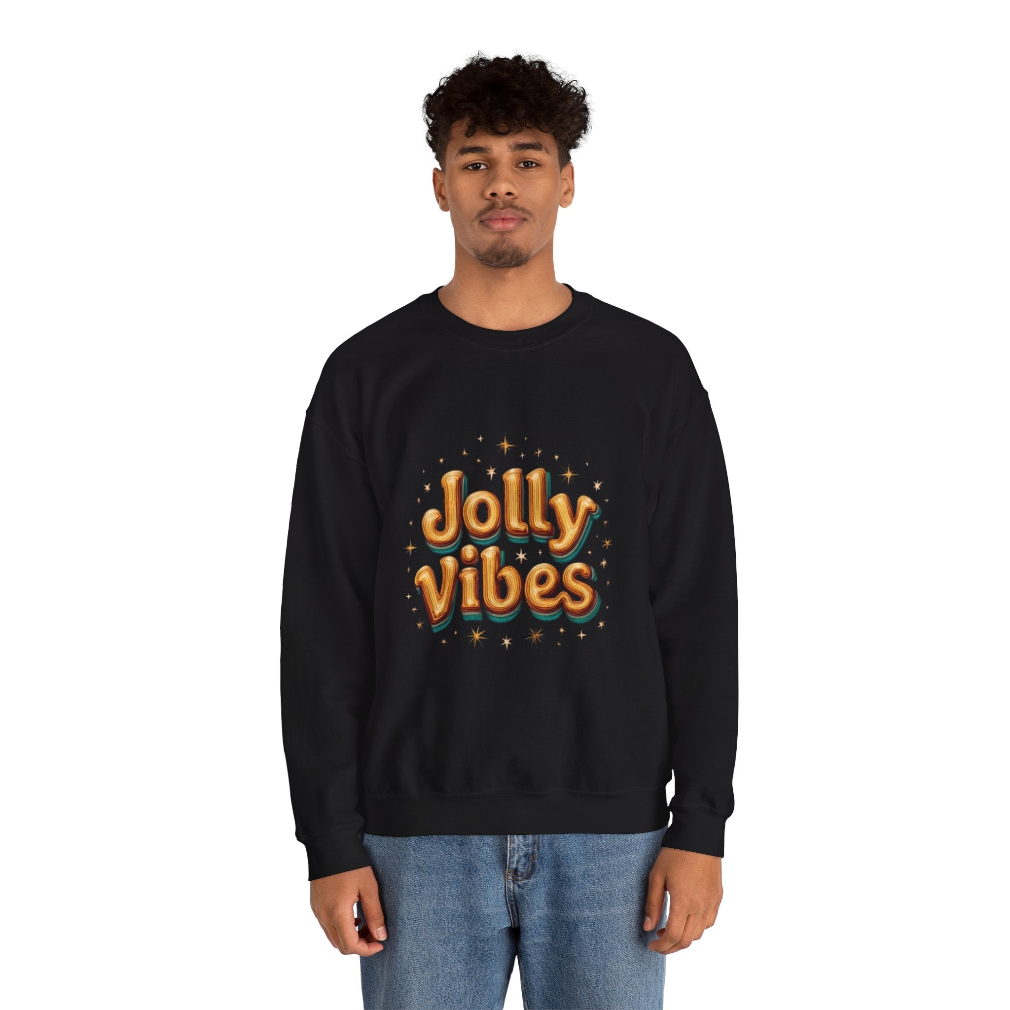 Jolly Vibes Sweatshirt – Cozy Holiday Graphic Crewneck
