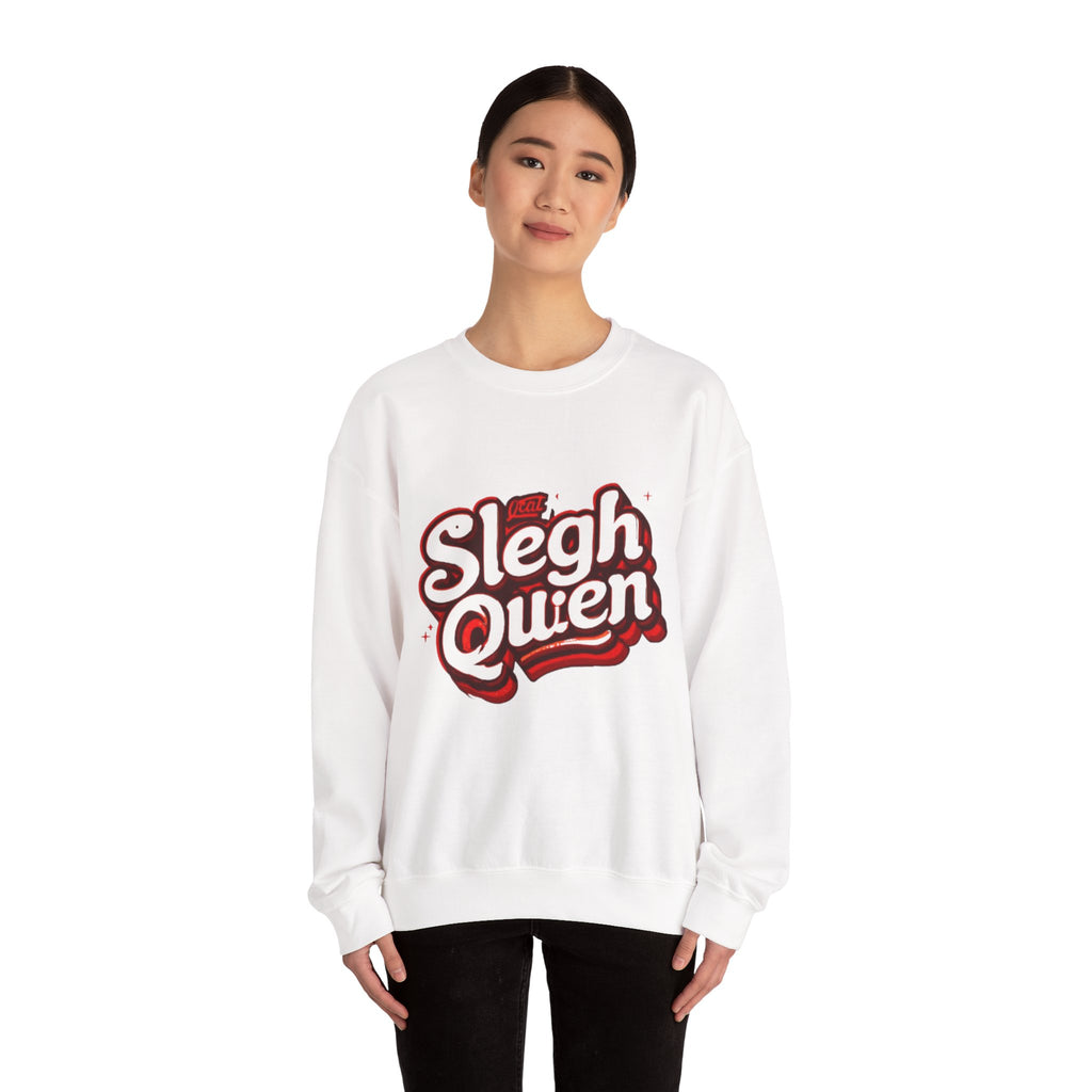 Sleigh Queen Crewneck Sweatshirt — Retro Holiday Christmas Pullover