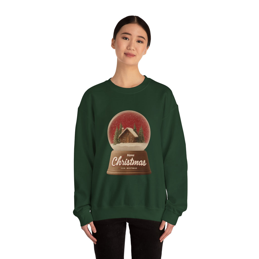 Christmas Snow Globe Crewneck Sweatshirt — “Home for Christmas” Holiday Sweatshirt