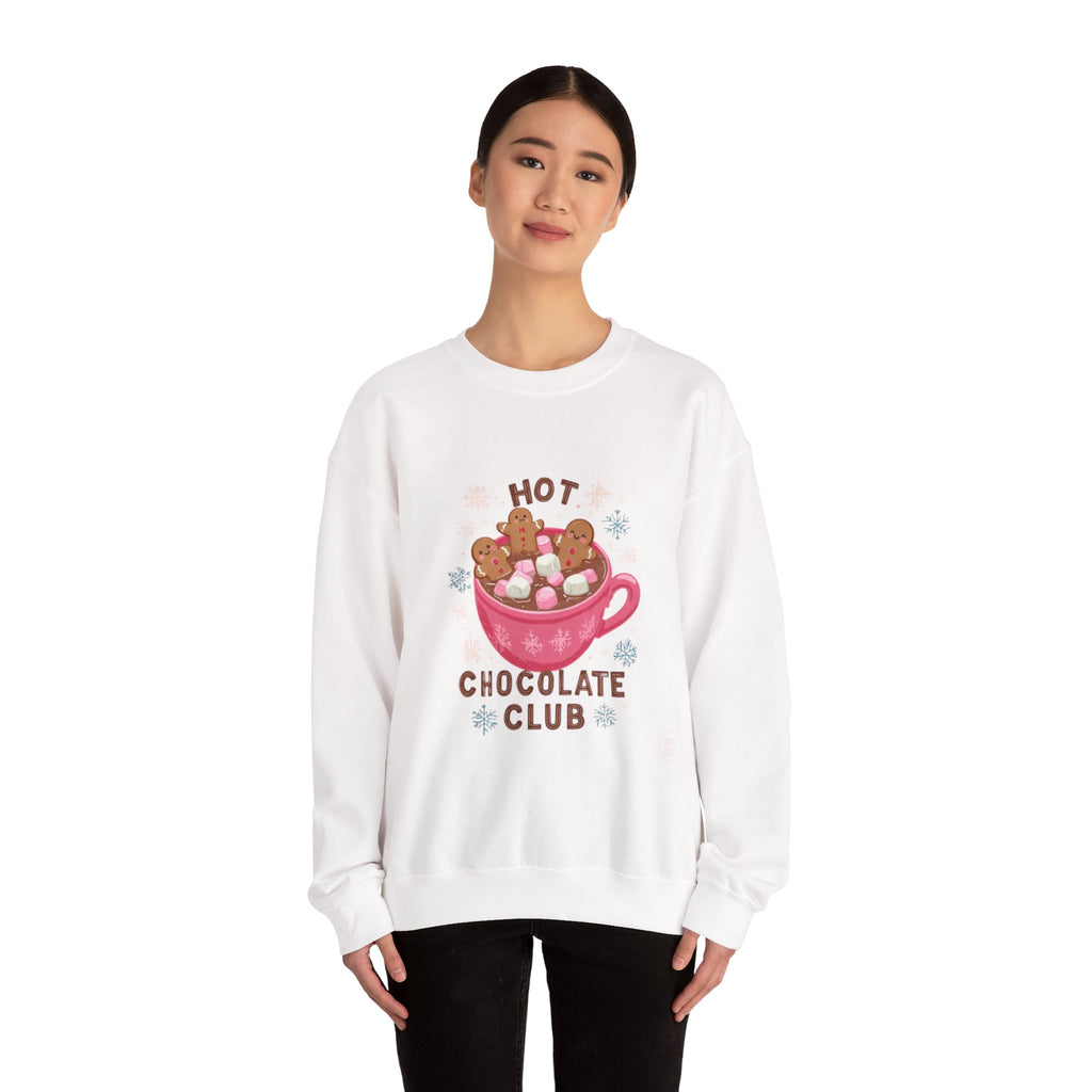 Sweatshirt — "Hot Chocolate Club" Cozy Winter Crewneck