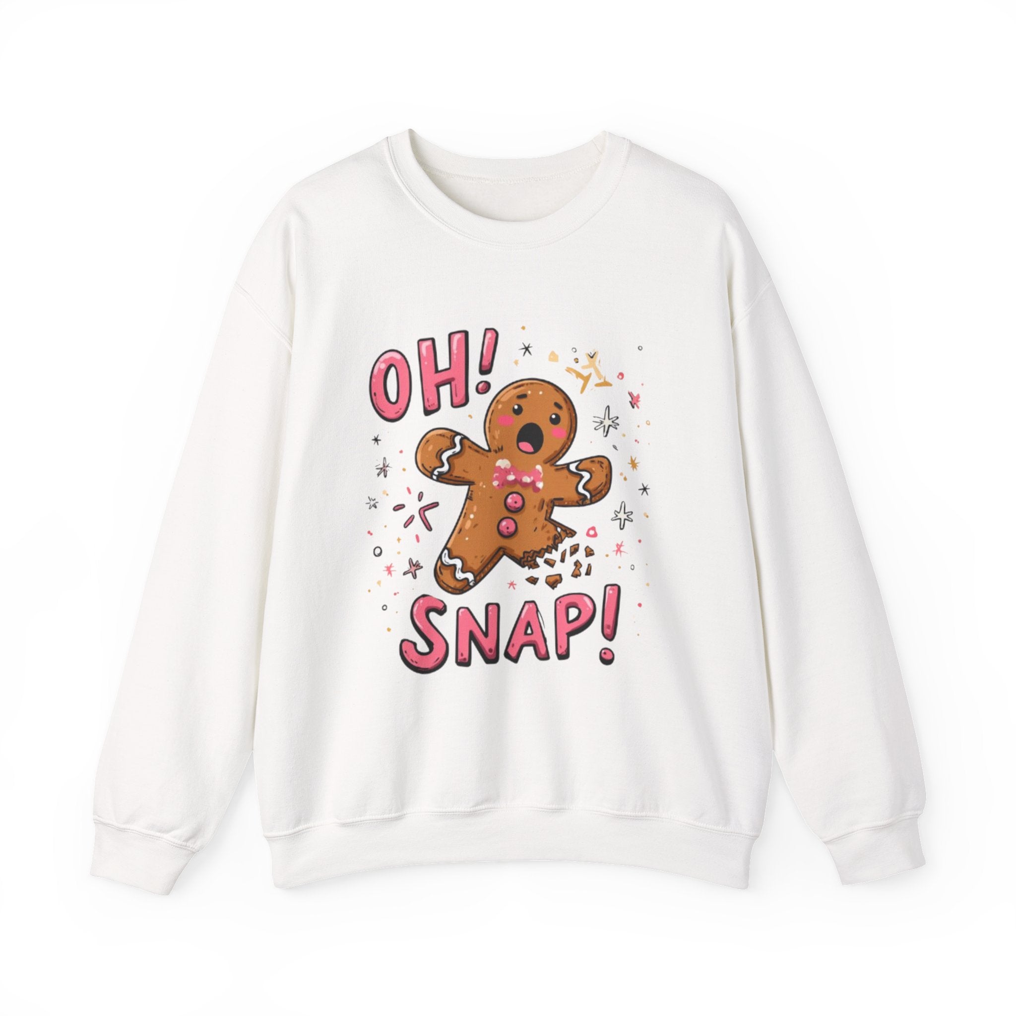 Gingerbread "Oh! Snap!" Crewneck Sweatshirt — Funny Holiday Christmas Sweater