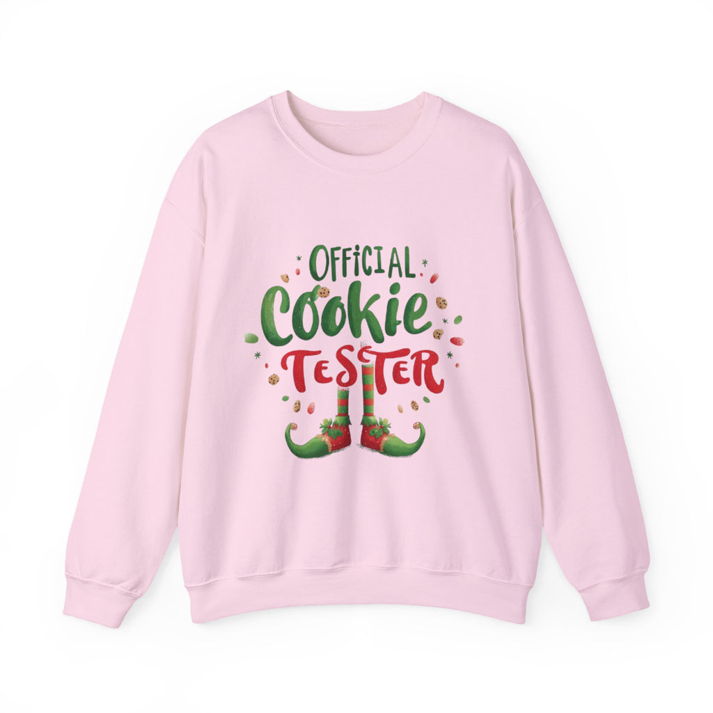 Sweatshirt — "Official Cookie Tester" Christmas Sweatshirt (Holiday Elf Cookie Taster)