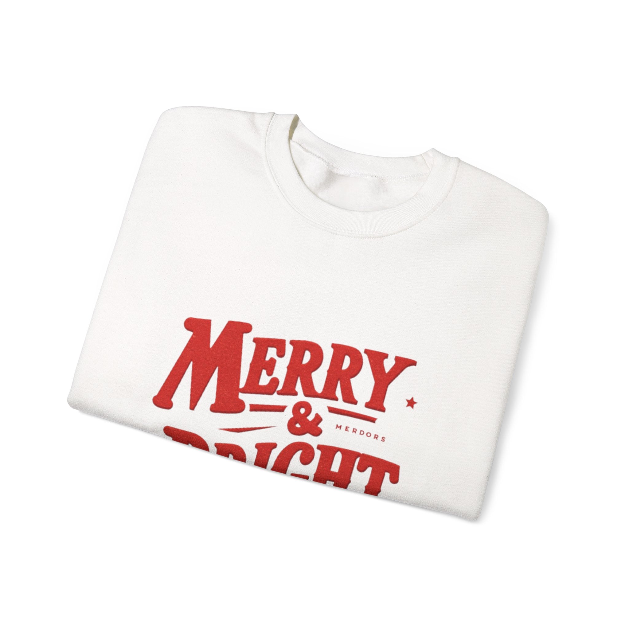 Merry & Bright Sweatshirt — Holiday Crewneck Pullover