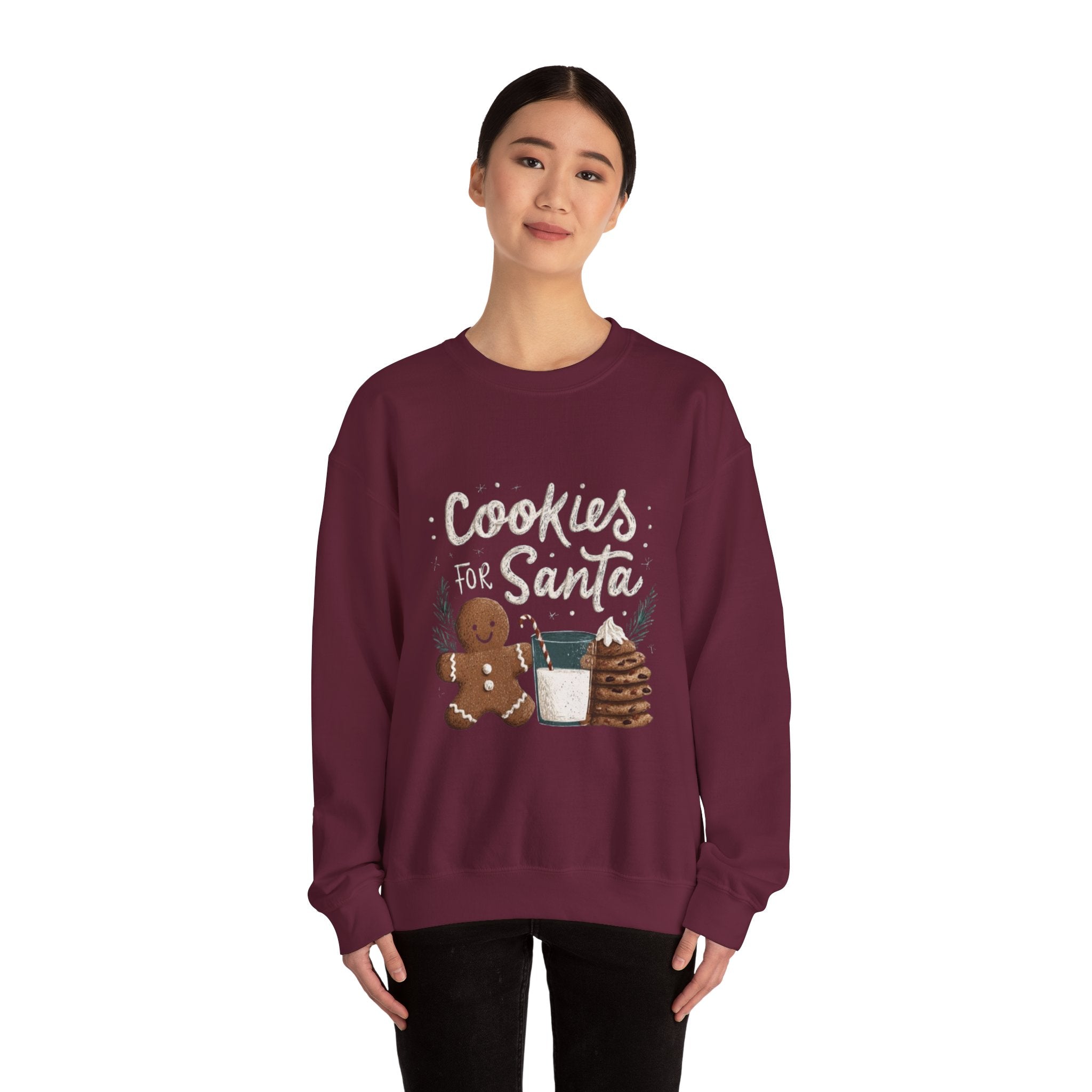Cookies for Santa Sweatshirt — Christmas Gingerbread Holiday Crewneck