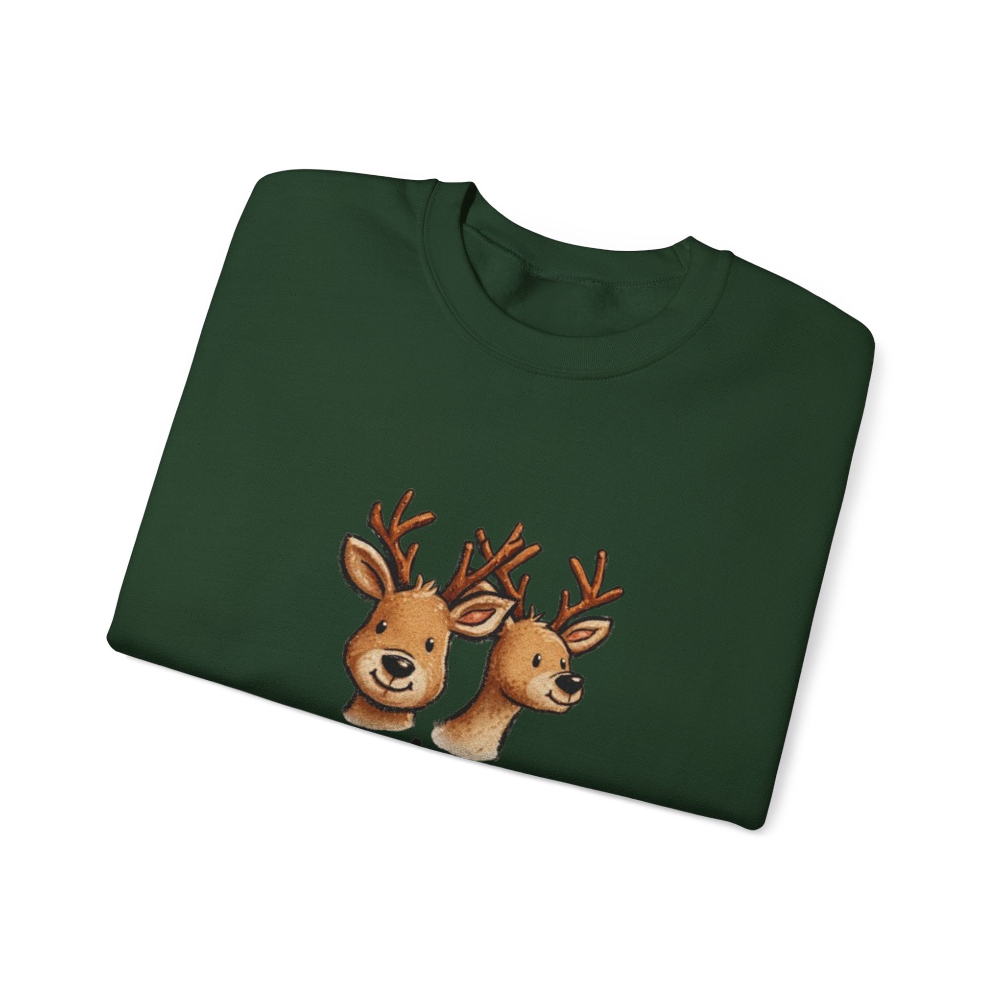Peek a Deeer Sweatshirt — Cute Reindeer Holiday Crewneck