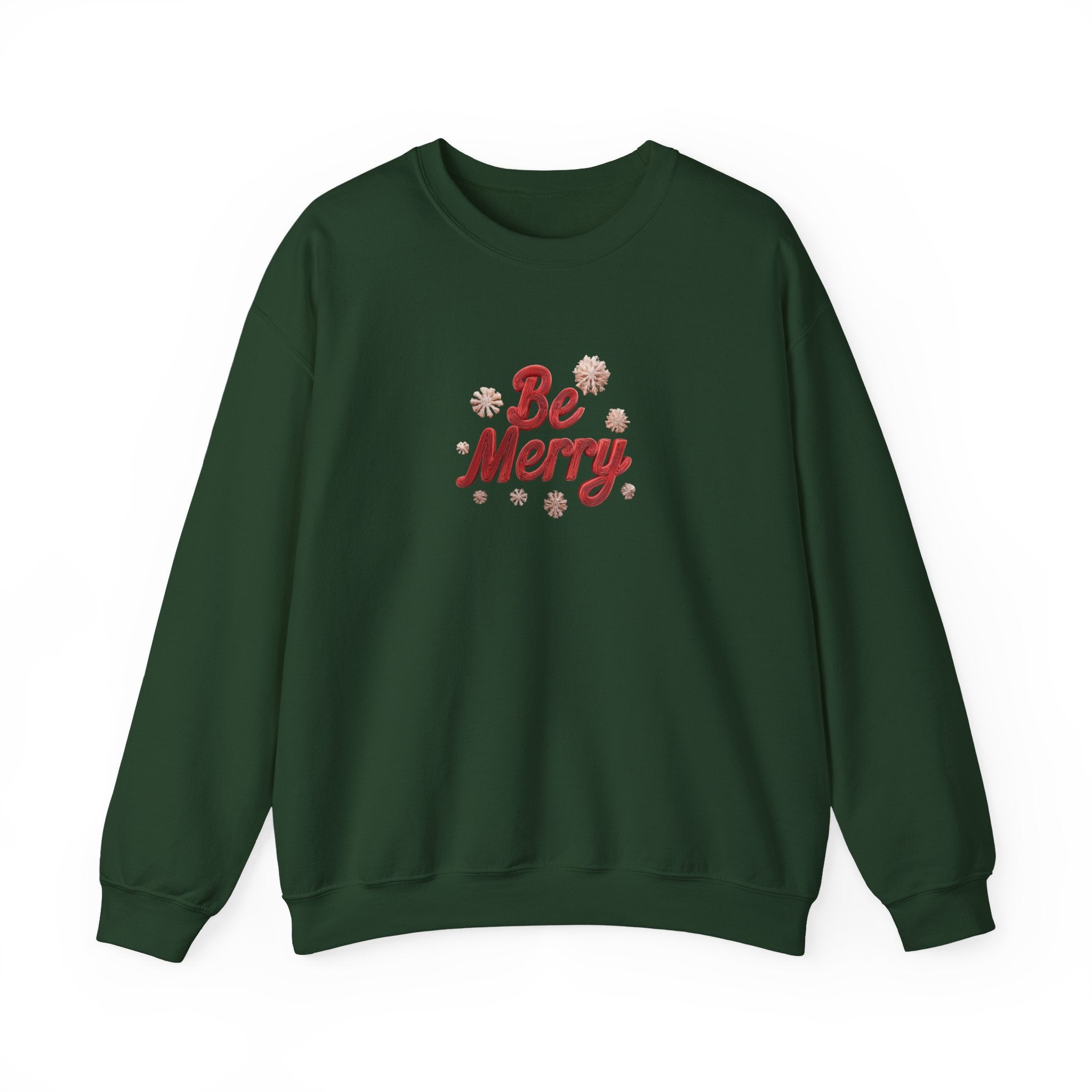 Be Merry Crewneck Sweatshirt — Festive Holiday Graphic Sweatshirt