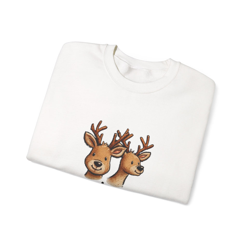 Peek a Deeer Sweatshirt — Cute Reindeer Holiday Crewneck