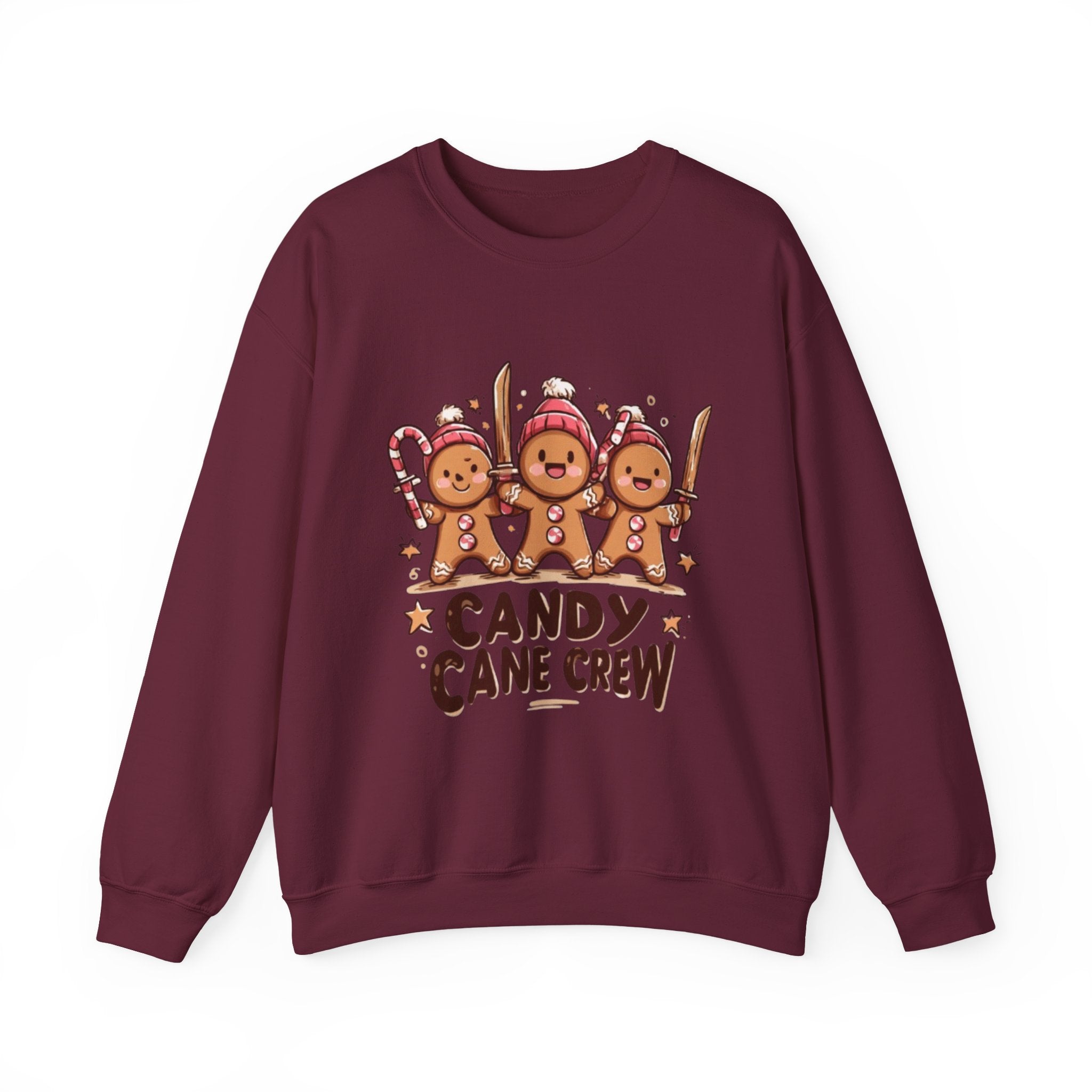 Candy Cane Crew Sweatshirt — Cute Gingerbread 'Candy Cane Crew' Christmas Sweatshirt