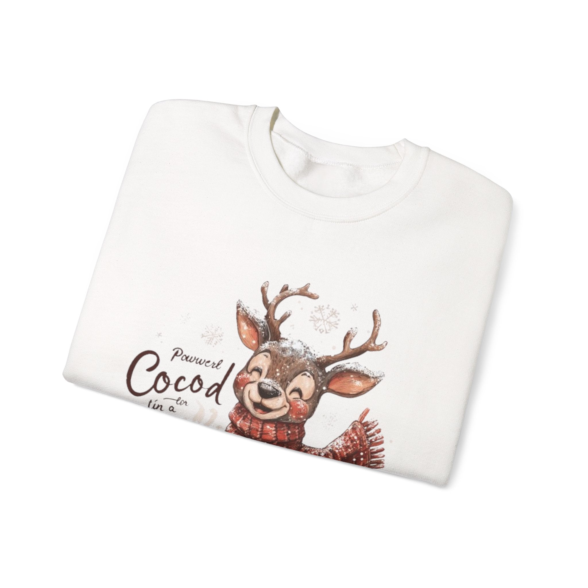 Reindeer Hot Cocoa Sweatshirt — Cozy Holiday Crewneck