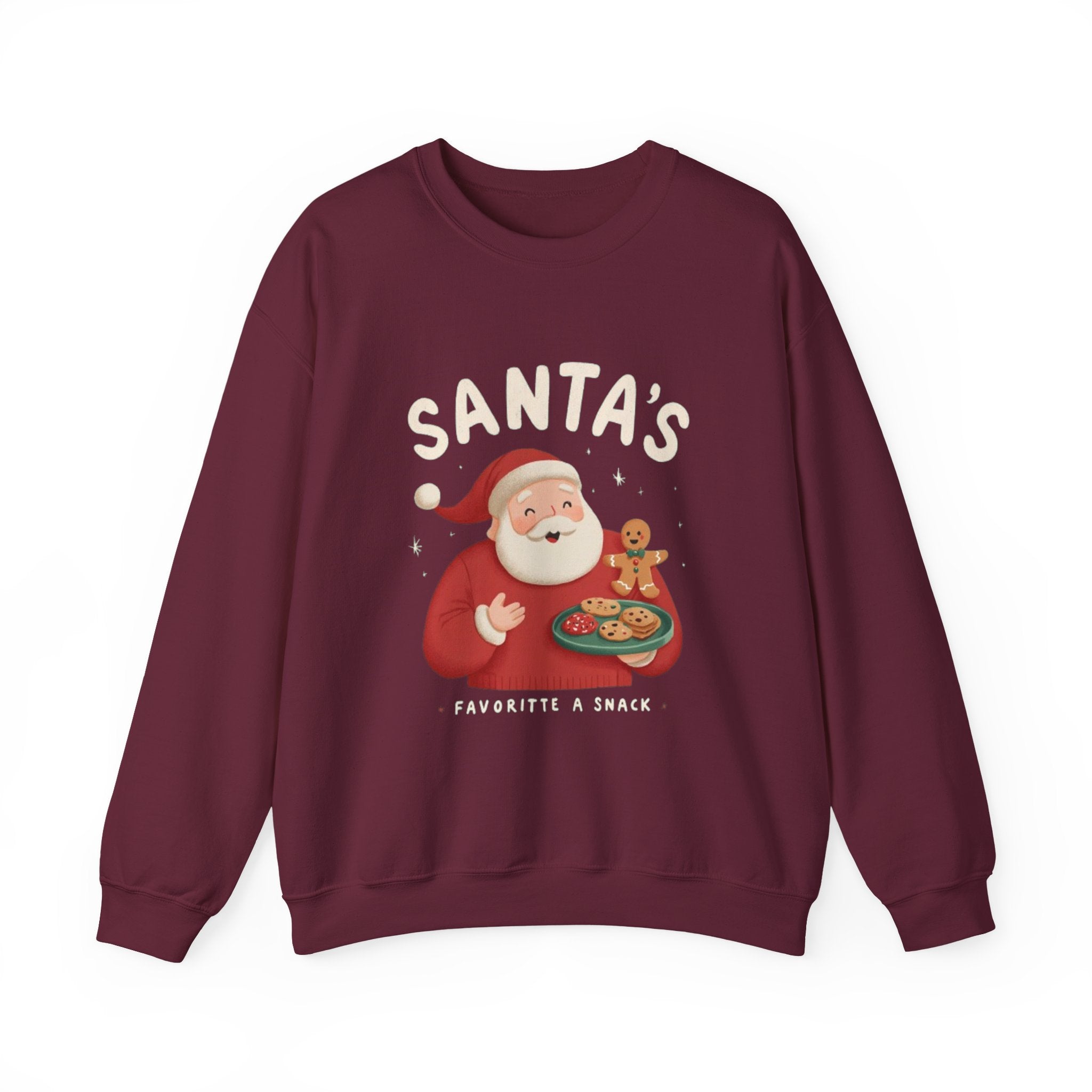 Santa's Favorite Snack Crewneck Sweatshirt — Cute Christmas Santa Cookie Sweatshirt
