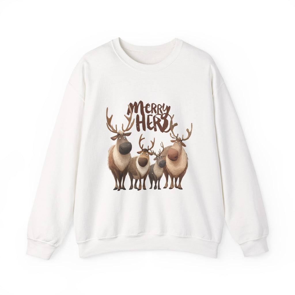 Merry Herd Reindeer Crewneck Sweatshirt