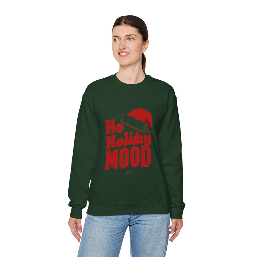 Holiday Mood Sweatshirt — 'Ho Holiday Mood' Christmas Crewneck