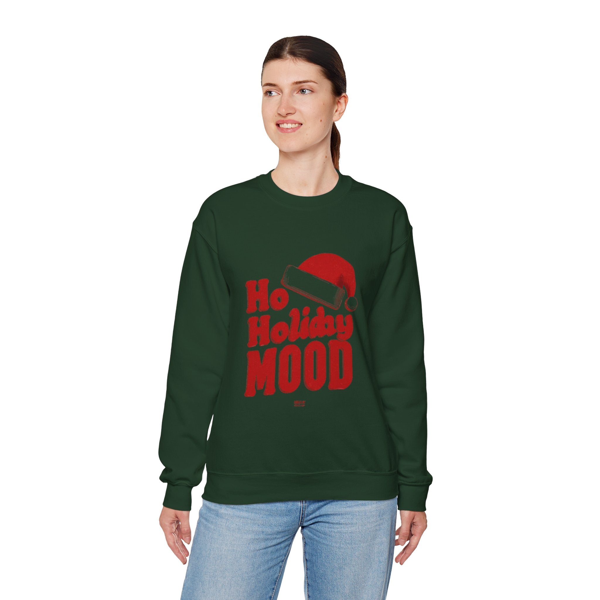 Holiday Mood Sweatshirt — 'Ho Holiday Mood' Christmas Crewneck