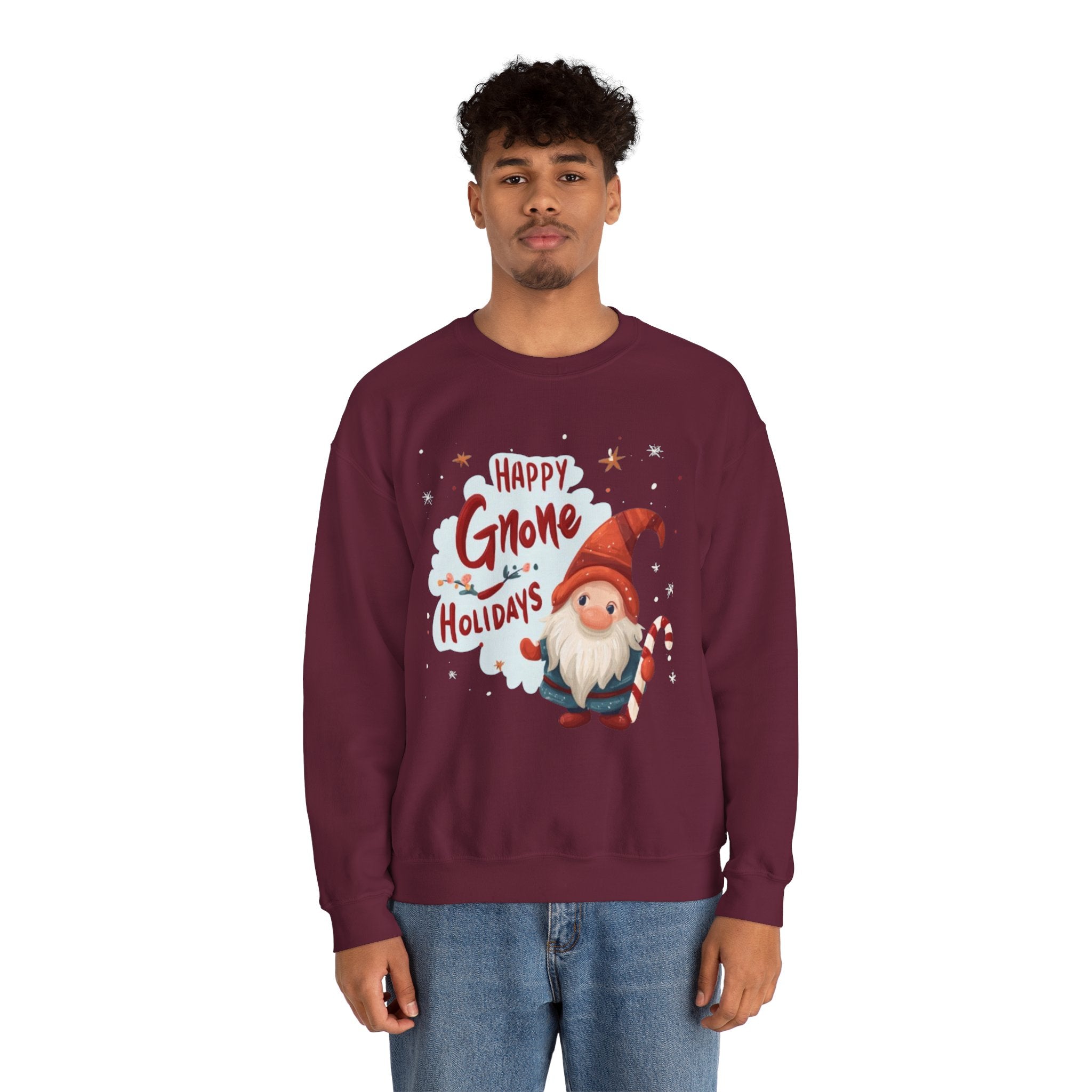 Happy Gnome Holidays Sweatshirt — Cute Christmas Gnome Holiday Crewneck