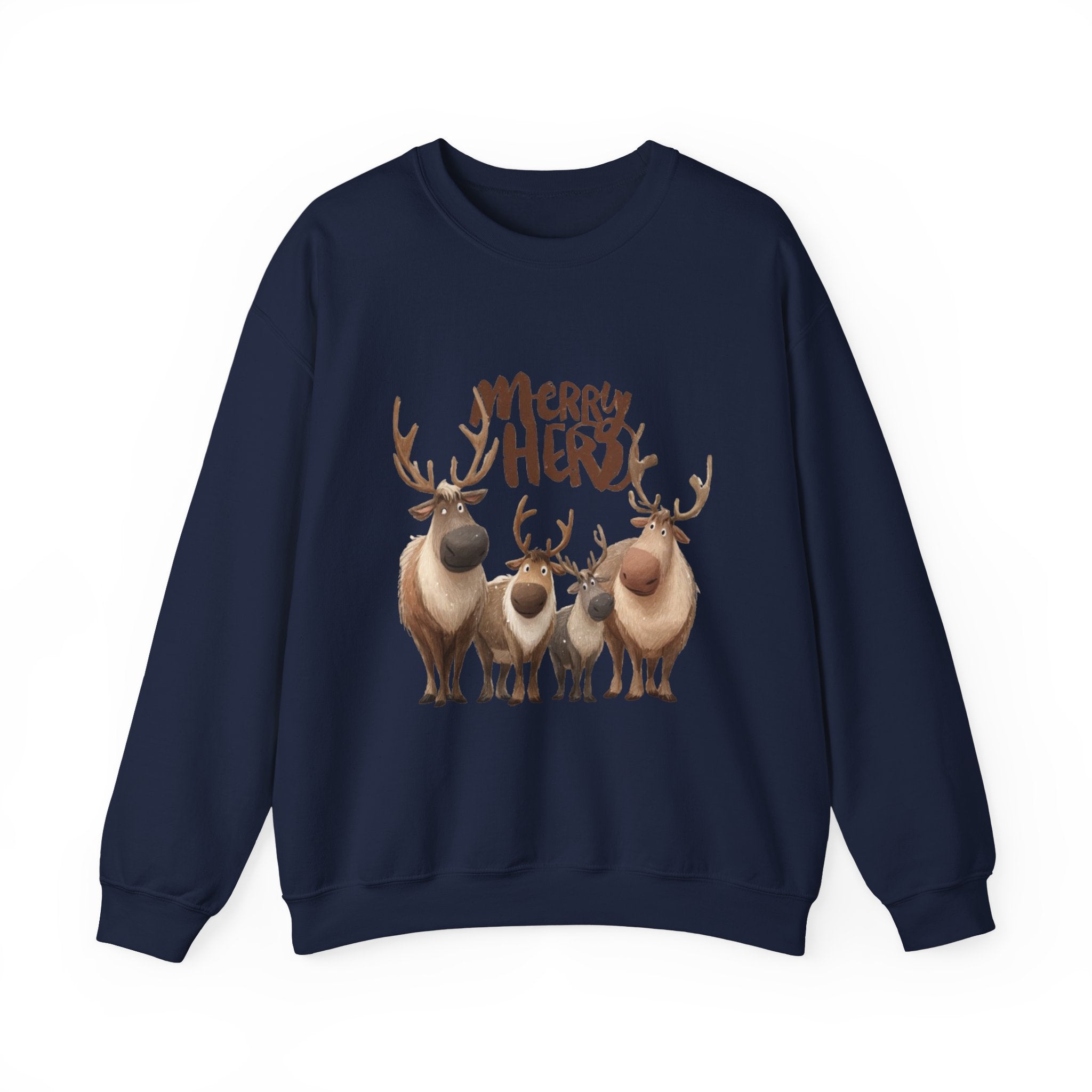 Merry Herd Reindeer Crewneck Sweatshirt