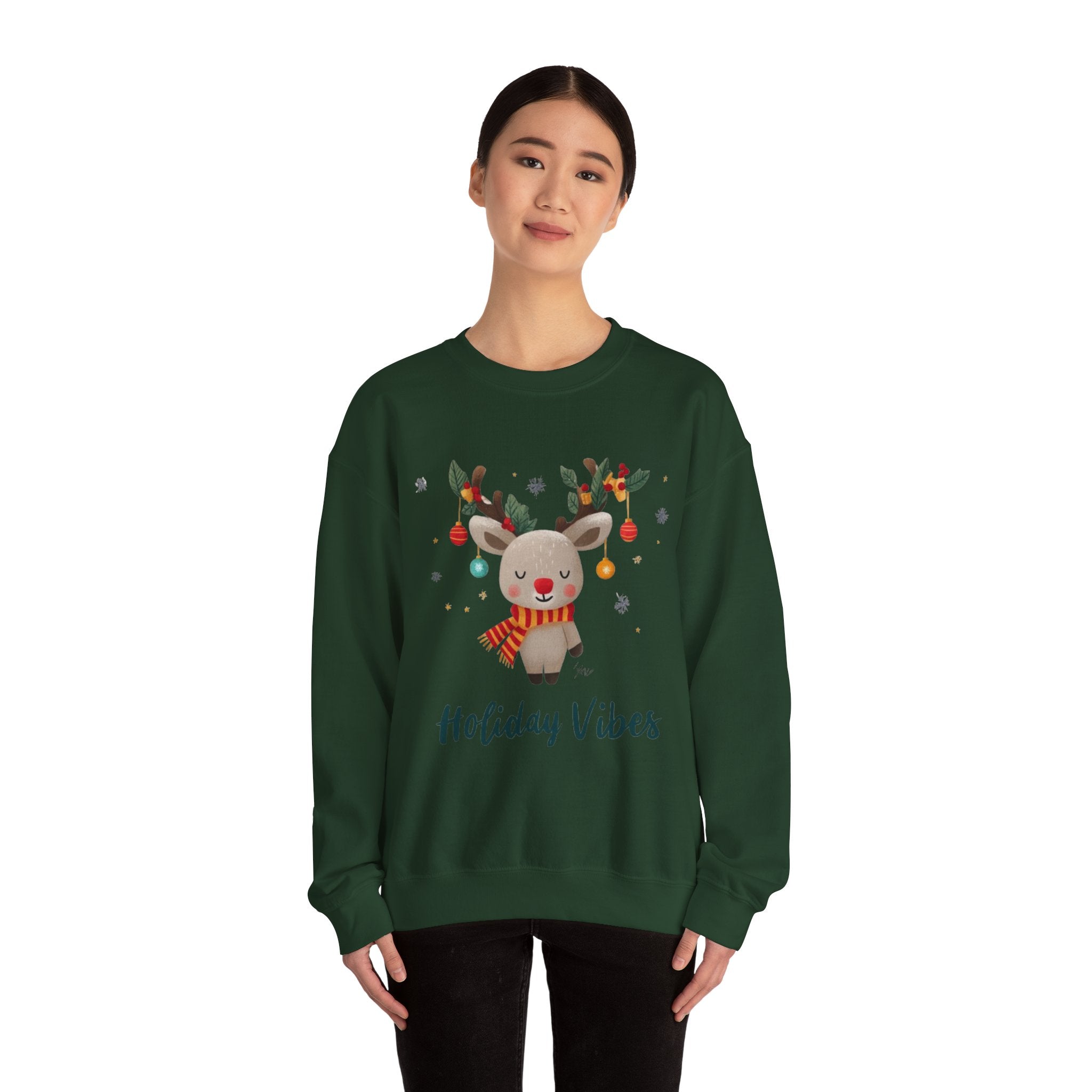 Holiday Vibes Reindeer Sweatshirt