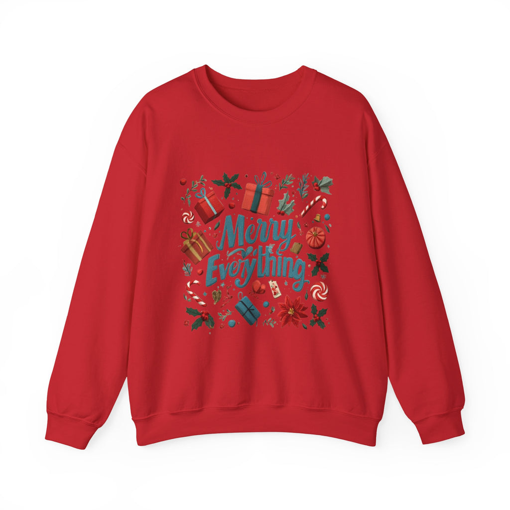 Crewneck Sweatshirt - Merry Everything Holiday Graphic Sweatshirt
